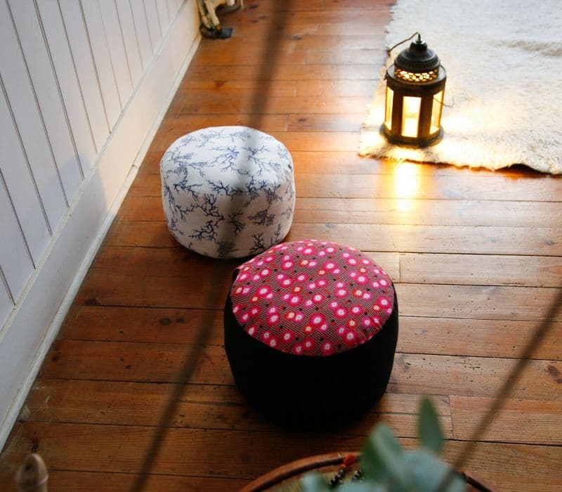 Coussin de méditation rondo à motifs